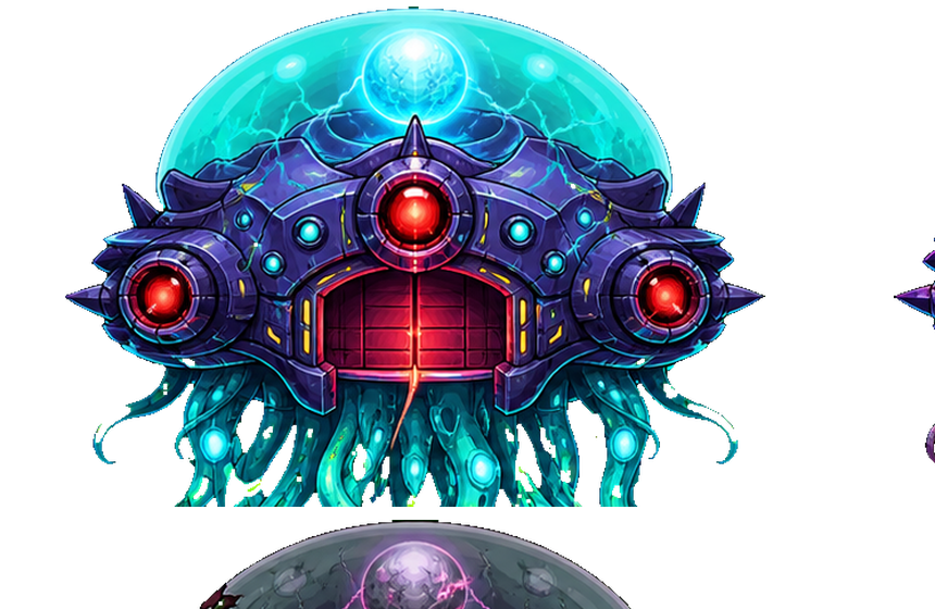 Team Battle alien warship